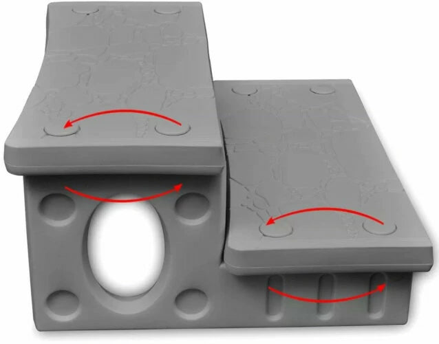 Harmaat kylpyportaat